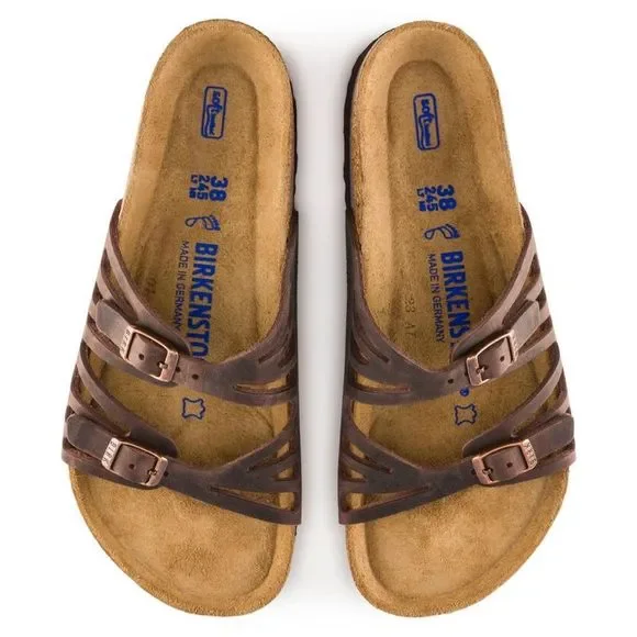 Birkenstock Brown Granada Mocha Strappy Sandals SZ 7-7.5 - Picture 2 of 14